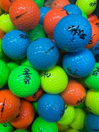 50 Colored Wilson Chaos Near Mint AAAA Used Golf Balls