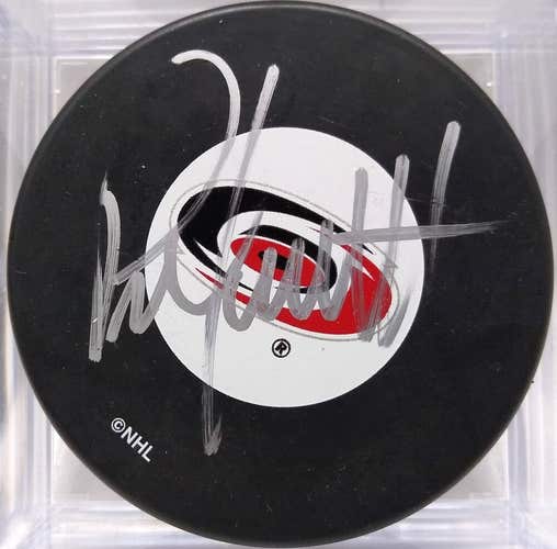 Peter Laviolette Autographed Carolina Hurricanes NHL Signed Hockey Puck