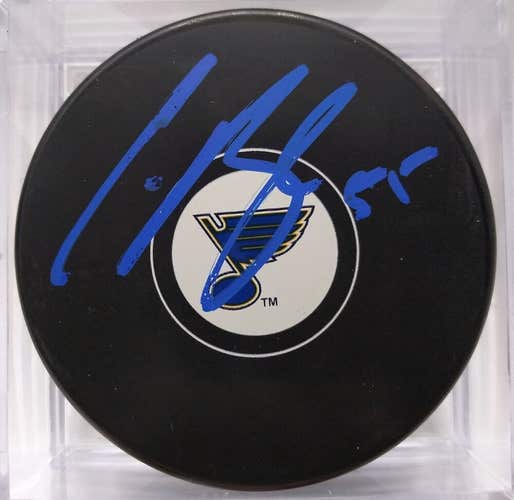 Colton Parayko Autographed St. Louis Blues Signed NHL Hockey Puck
