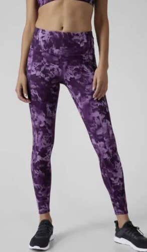 Athleta Rainier Printed Tight Leggings Purple Violet Active Yoga Size: 2X