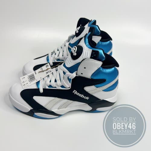 Reebok Shaq Attaq Pump Orlando White Blue Basketball Shoes 8