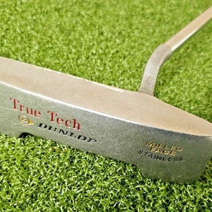 Dunlop True Tech TT-3 Milled Face Putter / RH / Steel ~35.5" / NEW GRIP / jd8385