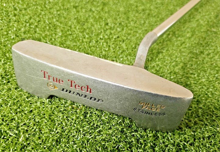 Dunlop True Tech TT-3 Milled Face Putter / RH / Steel ~35.5" / NEW GRIP / jd8385