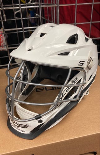 Cascade Player S Player Used White Helmet lax lacrosse adult