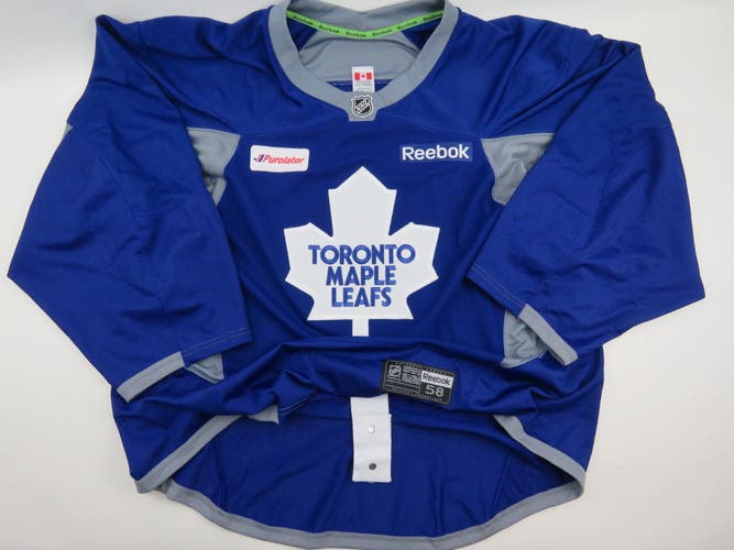 Toronto Maple Leafs Practice Worn Authentic NHL Hockey Jersey Blue Size 58 GOALIE