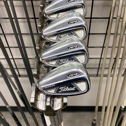Used Titleist Ap2 710 Men's Left Iron Set 3i-pw Stiff Flex Steel Shaft