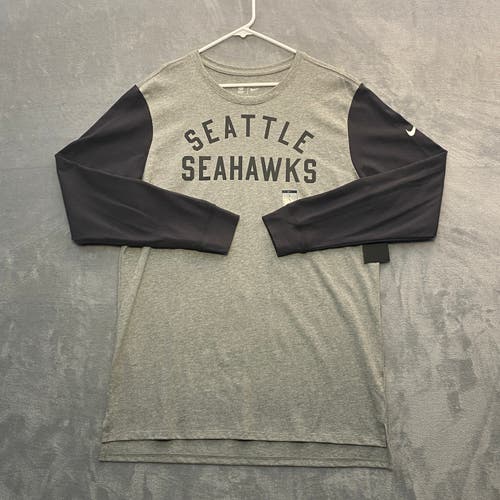 Nike Seattle Seahawks Raglan T Shirt Men Large Long Sleeve Elevated Essentials