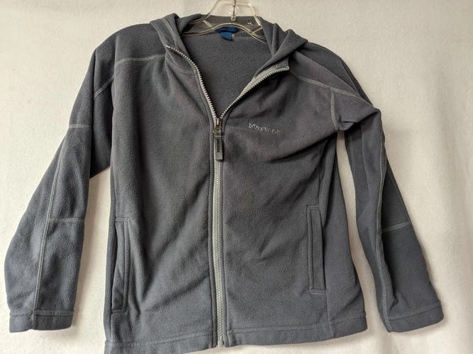 Marmot Youth Hooded Fleece Jacket/Coat Size Youth Medium Color Gray Condition Us
