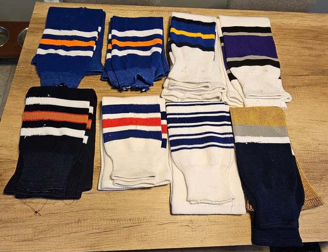 8 pairs used adult Hockey Socks