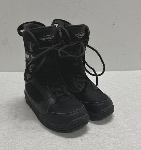 SIMS Basic Black All-Mountain Snowboard Boots US Men's 7 EU 40 Fast Shipping