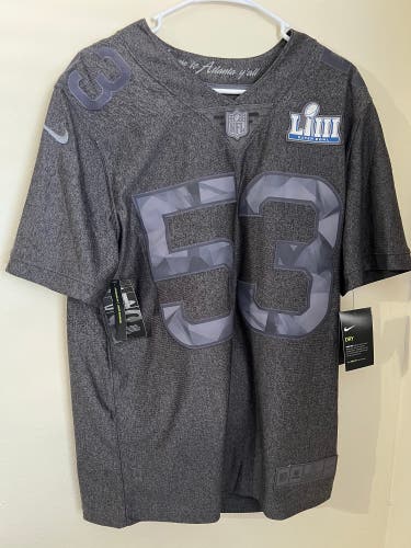 Nike Super Bowl LIII #53 Dri Fit 2019 Limited Edition Jersey Size Medium AH0708 086