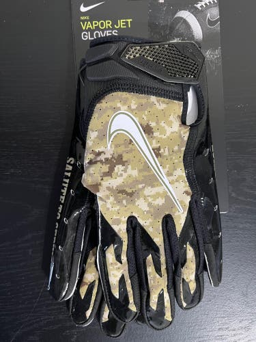 Nike Vapor Jet Football Gloves Salute to Service Camo Size Med