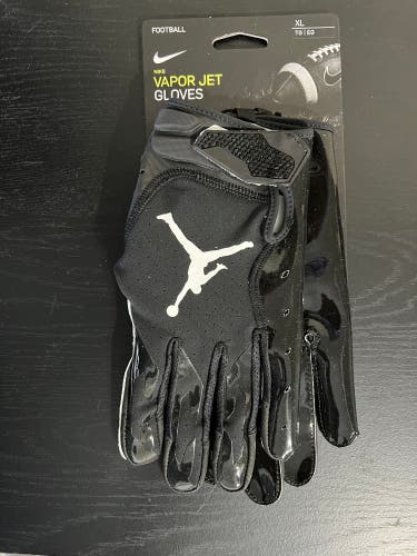 Air Jordan Nike Vapor Jet Football Gloves Black White Size XL DA1749-091