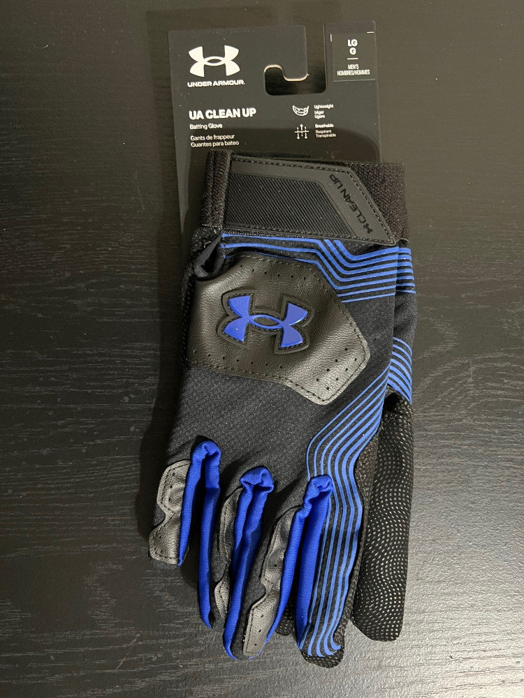 Under Armour Mens UA Clean Up Baseball Softball Adult Batting Gloves Size Large