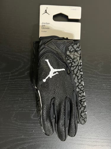 Nike Jordan Jet 7.0 Football Gloves Magnigrip+ Men's Size Large Black/White