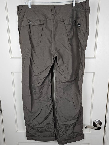 The North Face Womens Nylon Roll Up Hiking Pants Army Green Size 16