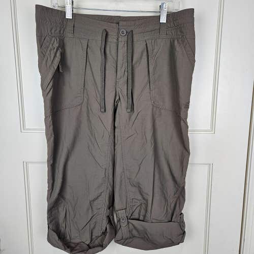 The North Face Womens Nylon Roll Up Hiking Pants Brown Size 12