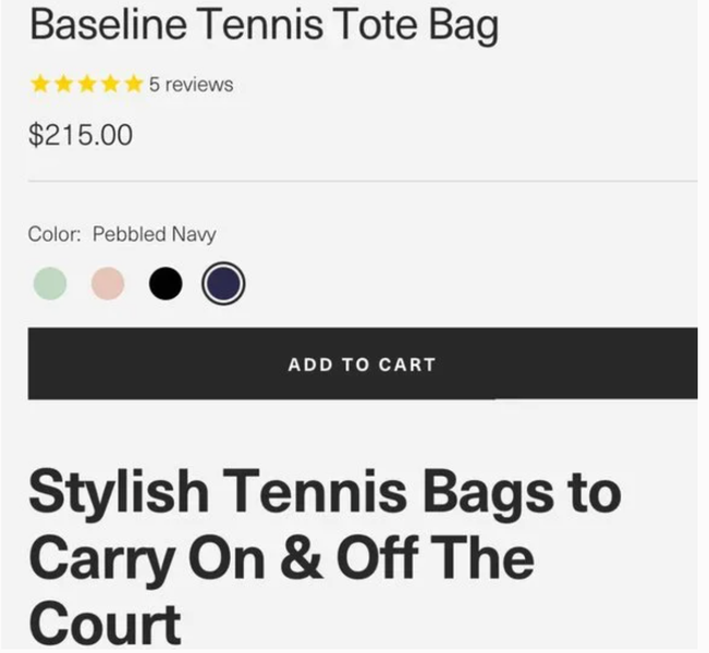 Baseline Tote Bag, Tennis Bags