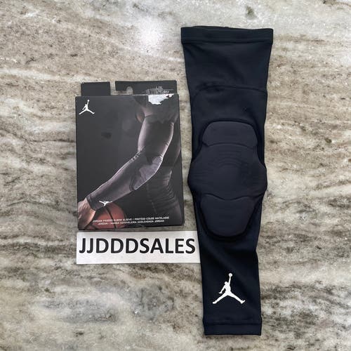 Nike Air Jordan Padded Basketball Elbow Arm Sleeve Black Size Adult L/XL NWT $40