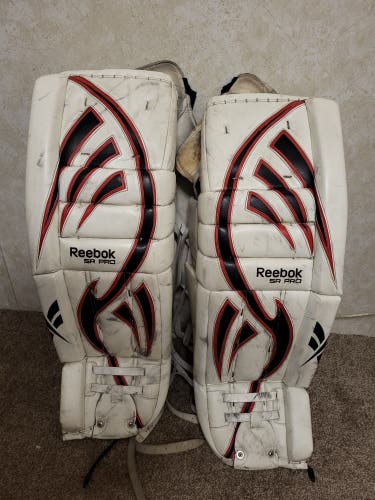 Used 34" Reebok Sr Pro Goalie Leg Pads