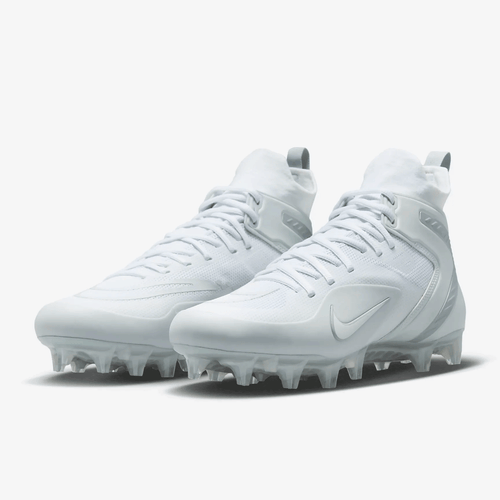 Nike React Alpha Huarache 8 Elite Lacrosse Cleats White High Top Size 11 CW4440