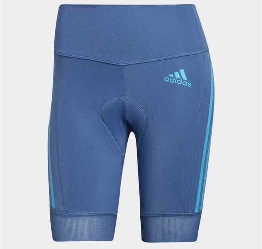 new Adidas Aeroready women cycling tights shorts H65308 129304055 blue M $100