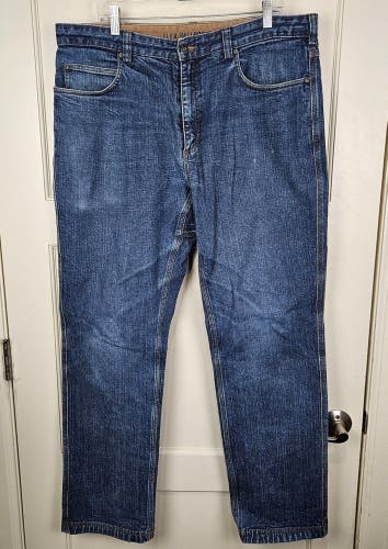 Duluth Trading Flex Ballroom Jeans 5 Pocket Pant Men’s 38x34 Blue Work