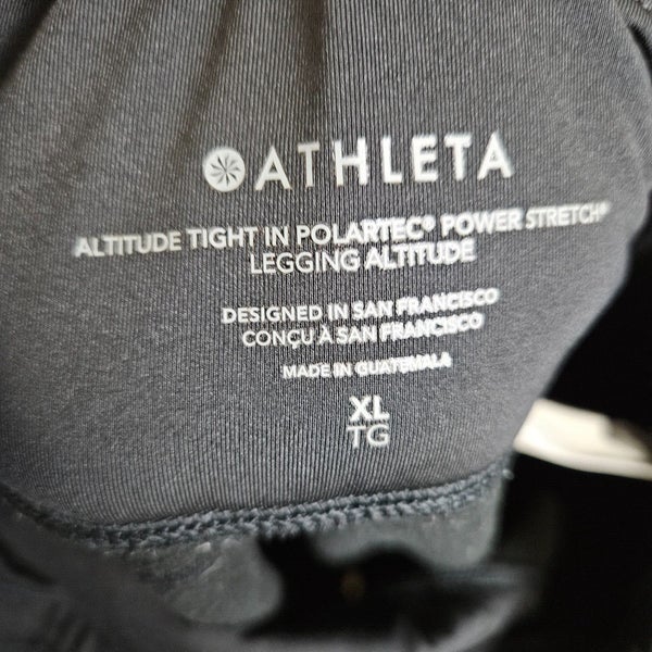 Athleta Altitude Tight Polartec Power Stretch Legging Pant Women's Black  Size XL