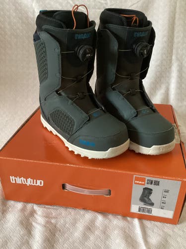 Men's Used Size Men's 10.5 (W 11.5) Thirty Two STW BOA Snowboard Boots All Mountain