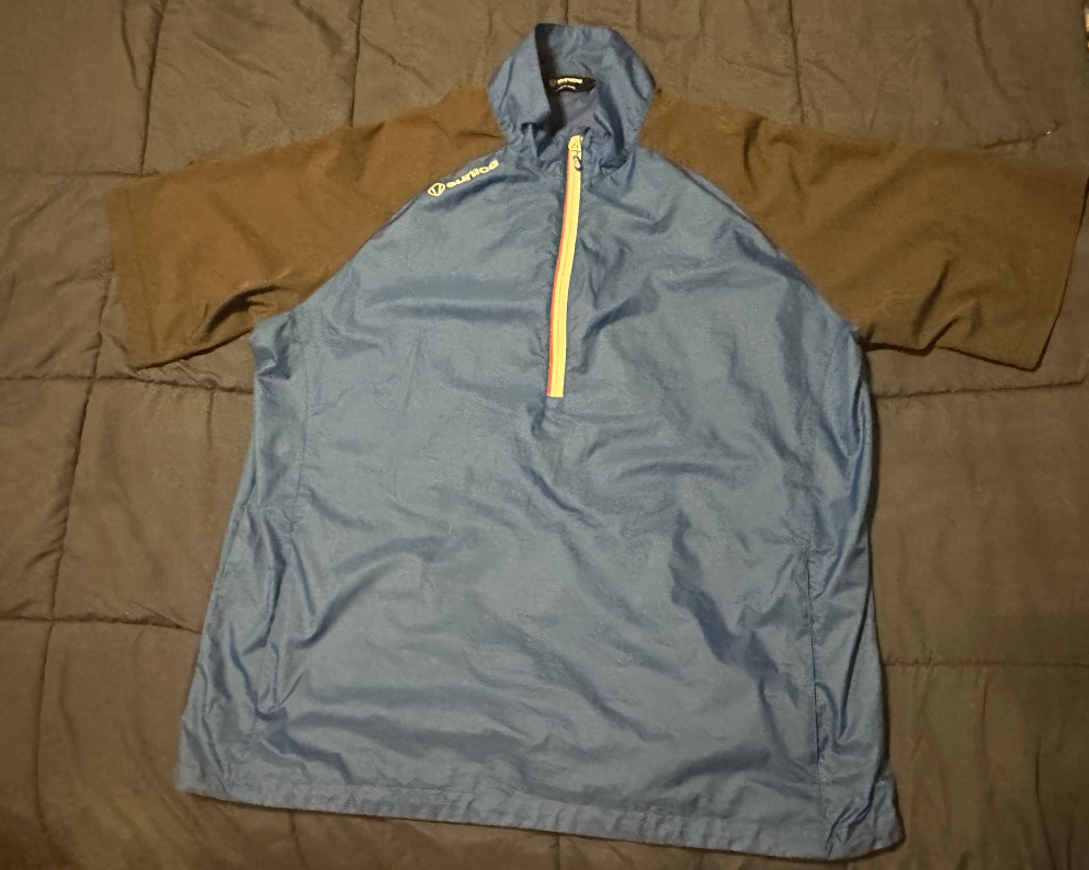 Sunice Blue/gray Short Sleeve 1/4 Zip Pullover Windbreaker XL  Jacket