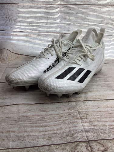 Adidas Adizero Scorch Football Cleats White Black GX5126 Men's size 12