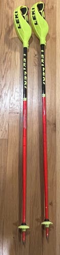 Used 46in (115cm) Leki Racing World Cup Lite SL Ski Poles & Hand Guards