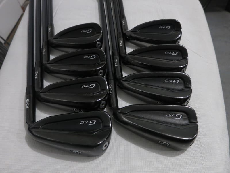 Ping G710 Iron Set - 4-PW, UW - Stiff Flex Graphite - Black Dot
