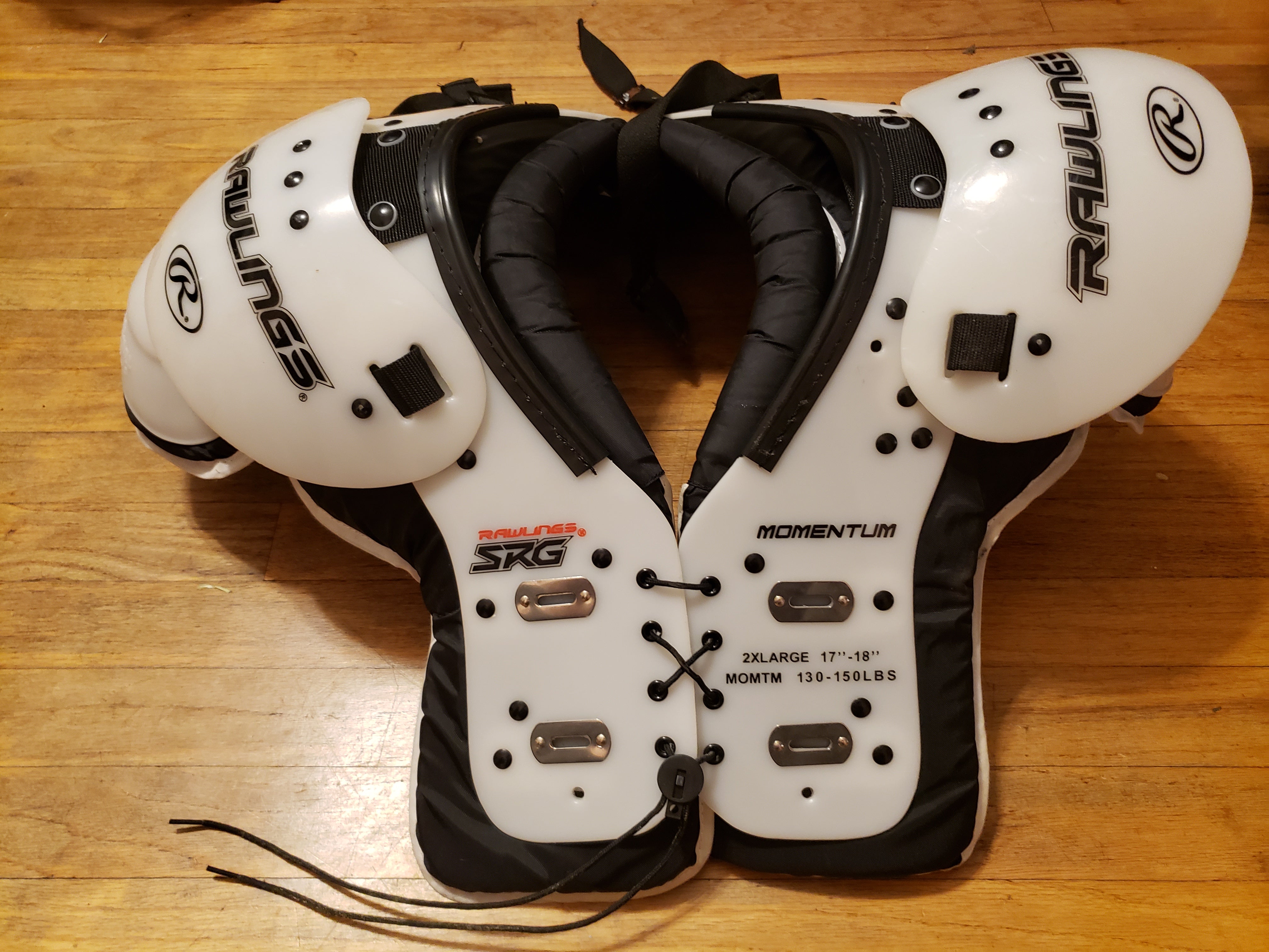 Used Rawlings SRG XS Football Shoulder Pads Football Shoulder Pads