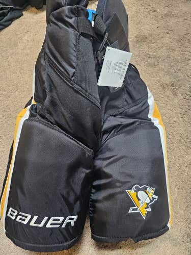 PITTSBURGH PENGUINS Bauer APX Black XL NEW NHL Pro Stock Game Issued Pants