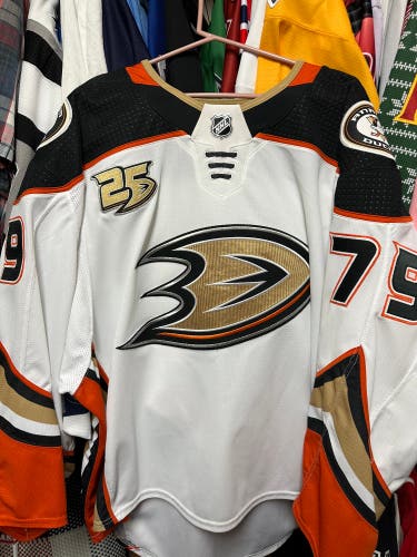 Angus Redmond game issued Ducks jersey