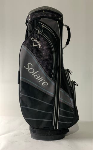 Callaway Solaire Cart Bag Black Grey 6-Way Divide Single Strap Golf Bag