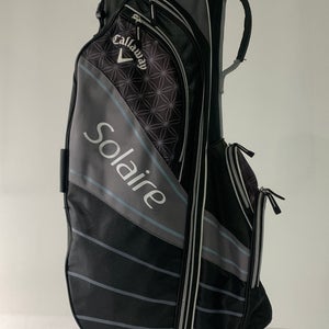 Callaway Solaire Cart Bag Black Gray 6-Way Divide Single Strap Golf Bag