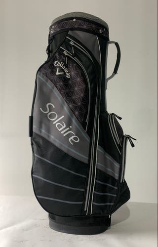Callaway Solaire Cart Bag Black Gray 6-Way Divide Single Strap Golf Bag