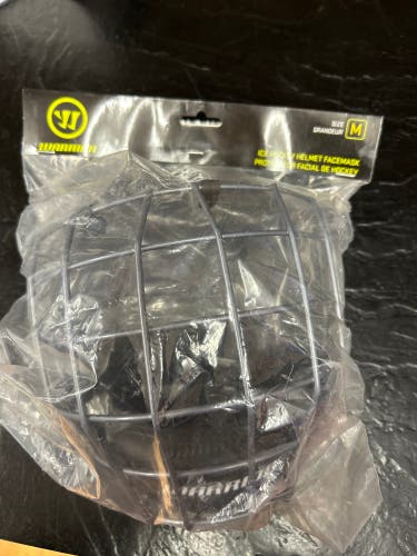 New Warrior Medium Full Cage Alpha One - Gun Metal Silver
