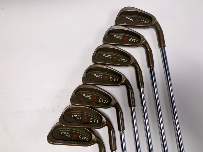 Ping Eye 2 Beryllium Copper Iron Set 3-PW(No 8) Red Dot 1* Flat Regular RH -1/2"
