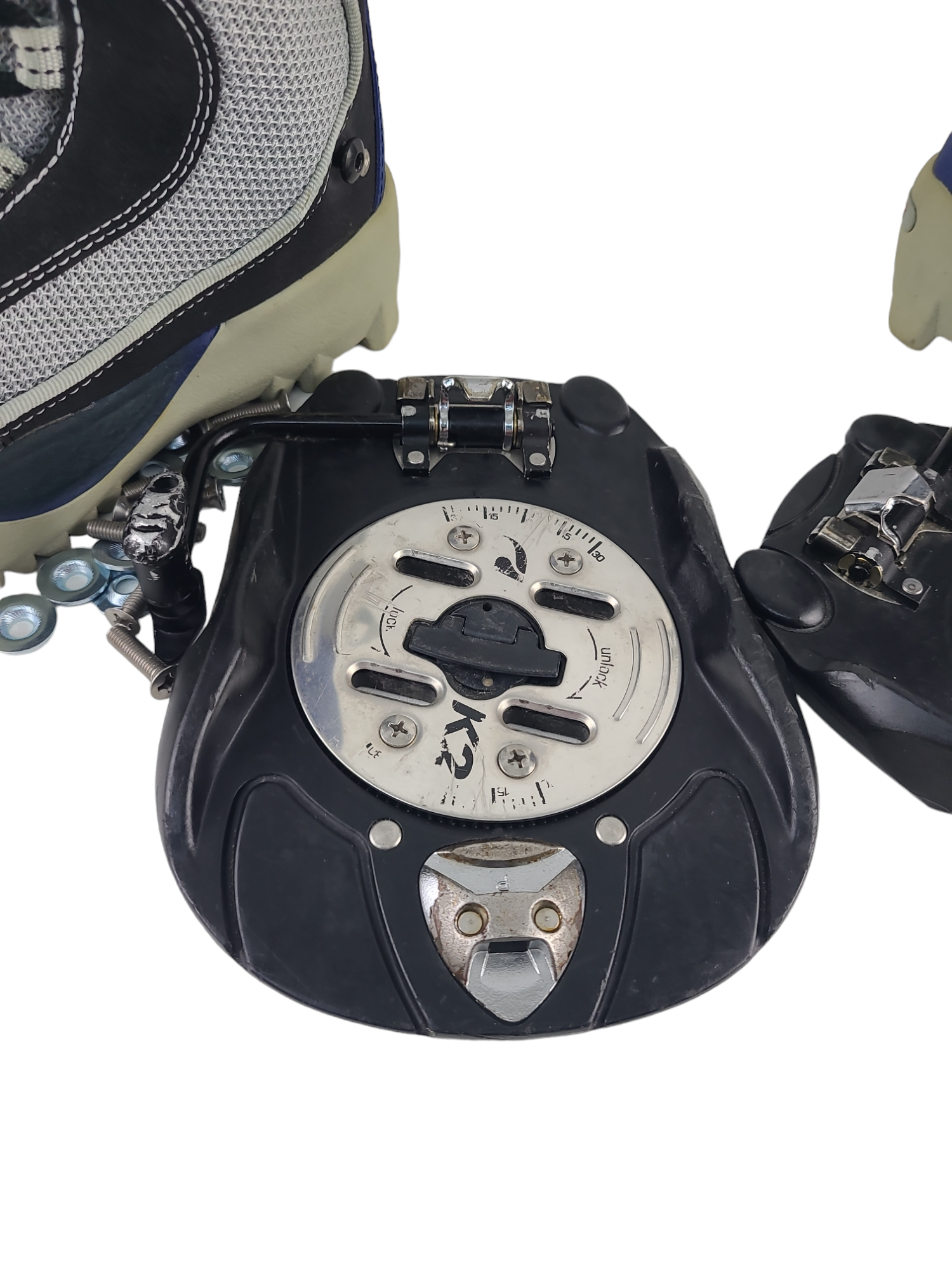 K2 Clicker Youth Snowboard Boots 3-4 with Bindings and
