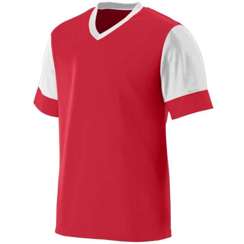 Augusta Sportswear Youth Lightning 1601 Size Large Red White Soccer Jersey New