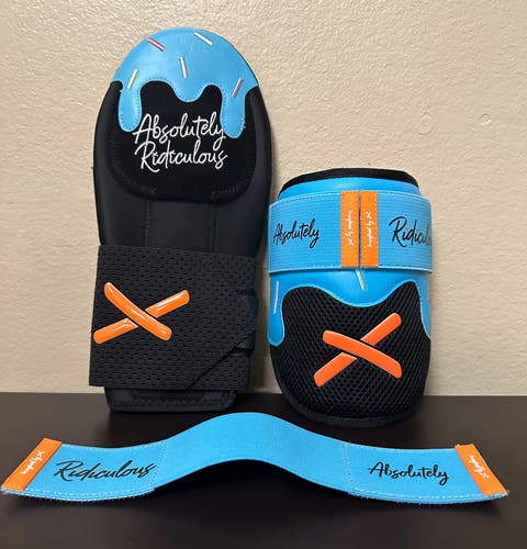 Absolutely ridiculous Pushin’ P sliding mitt and elbow guard ready to be shipped out STANDARD SIZE