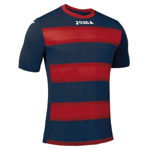 Joma Sport Youth Unisex Europa III Size XLarge Navy Red Vneck Soccer Jersey NWT