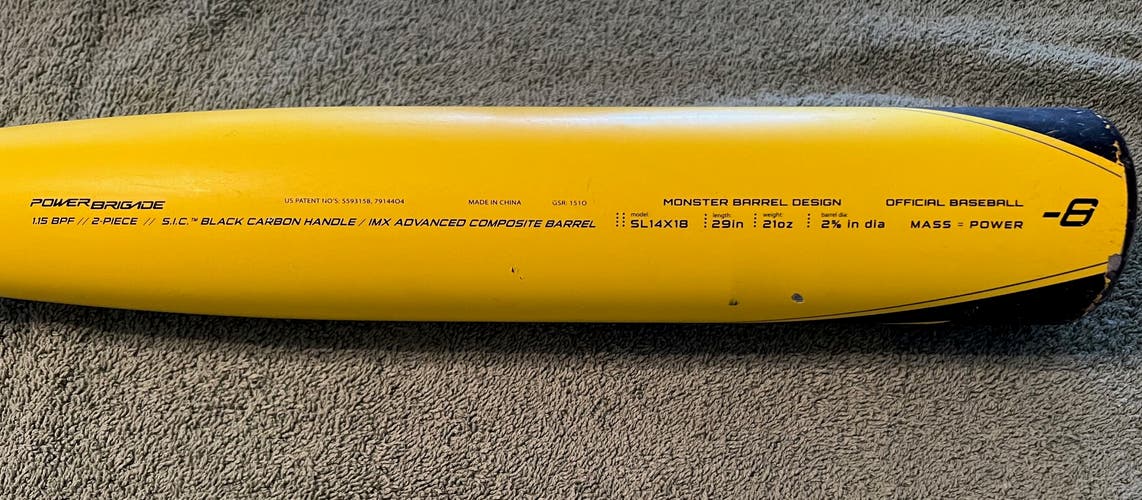 Used USSSA Certified 2014 Easton Composite XL1 Bat (-8) 21 oz 29"
