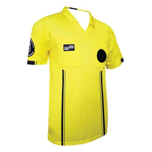 Official Sports Adult Unisex Economy Referee Size XS Yellow Black Soccer Jersey