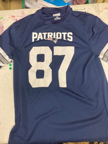 Blue Used Large New England Patriots Gronk Men's Jersey