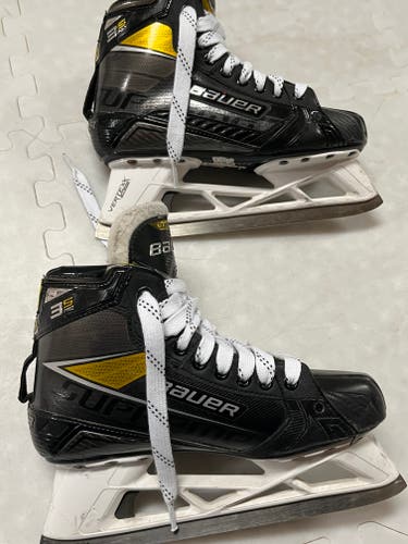 Senior Used Bauer Supreme 3S pro Hockey Goalie Skates Regular Width Size 7.5