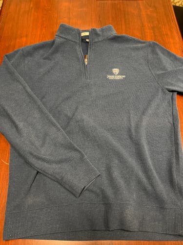 Navy Johns hopkins Men's Large Peter millar 1/4 zip